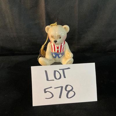 Lot 578 Lenox 100 Anniversary Patriotic Bear