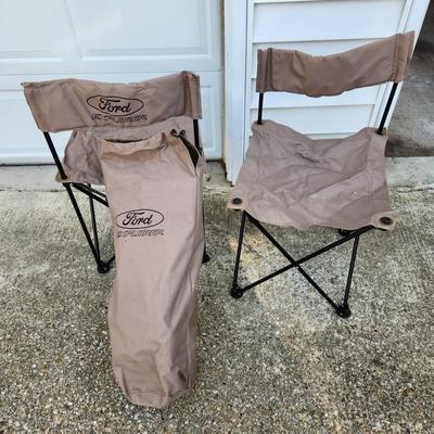2 Ford Explorer Camping Folding Chairs with Carry Bag