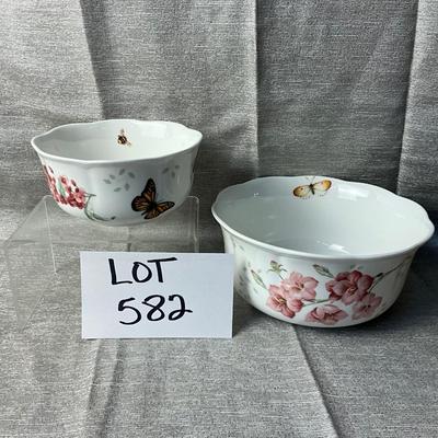 Lot 582 Lenox Butterfly Meadow Lavender Bowl Set