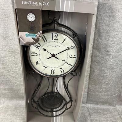 Lot 587 First Time & Co. Wrought Iron Clock