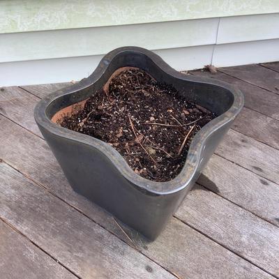 O8067 Black Ceramic Planter Pot