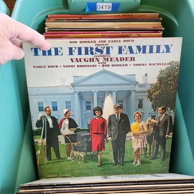 Large Lot Record Albums Lot 419 Bakersfield 63 Big sound of the Drags! Paul Anka ,Tony Orlando, Redd Foxx Mickey Mouse Disco Chipmunks...