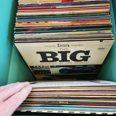 Large Lot Record Albums Lot 419 Bakersfield 63 Big sound of the Drags! Paul Anka ,Tony Orlando, Redd Foxx Mickey Mouse Disco Chipmunks...