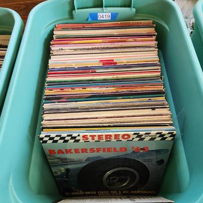 Large Lot Record Albums Lot 419 Bakersfield 63 Big sound of the Drags! Paul Anka ,Tony Orlando, Redd Foxx Mickey Mouse Disco Chipmunks...