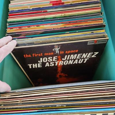 Large Lot Record Albums Lot 419 Bakersfield 63 Big sound of the Drags! Paul Anka ,Tony Orlando, Redd Foxx Mickey Mouse Disco Chipmunks...