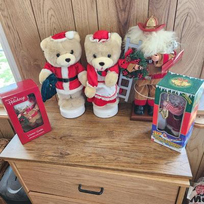 Lot of Christmas Decor Bears