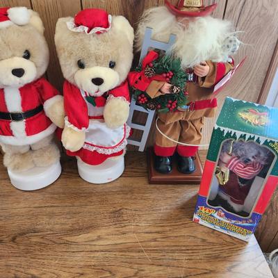 Lot of Christmas Decor Bears