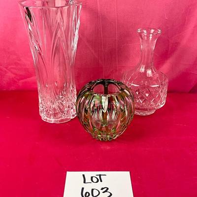 Lot 603 Crystal Vase Lot