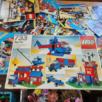 Monster Lot Tote Filled with Vintage Lego Legoland Figures Instructions ETC.