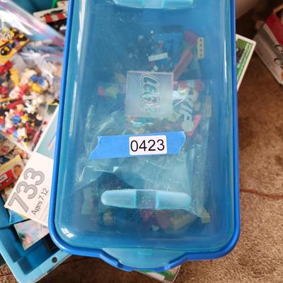 Monster Lot Tote Filled with Vintage Lego Legoland Figures Instructions ETC.