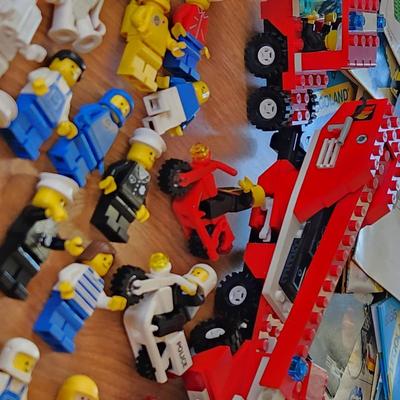 Monster Lot Tote Filled with Vintage Lego Legoland Figures Instructions ETC.