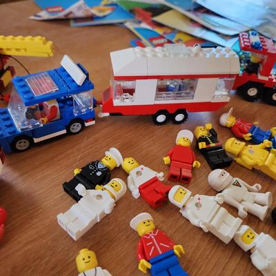 Monster Lot Tote Filled with Vintage Lego Legoland Figures Instructions ETC.