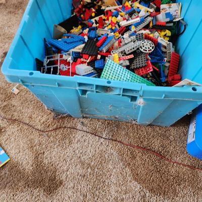 Monster Lot Tote Filled with Vintage Lego Legoland Figures Instructions ETC.