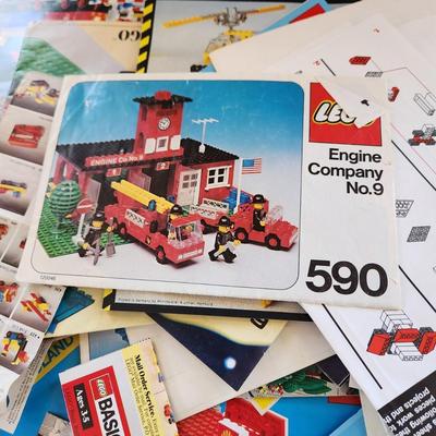 Monster Lot Tote Filled with Vintage Lego Legoland Figures Instructions ETC.