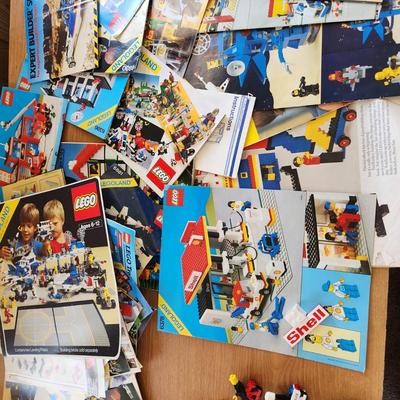 Monster Lot Tote Filled with Vintage Lego Legoland Figures Instructions ETC.