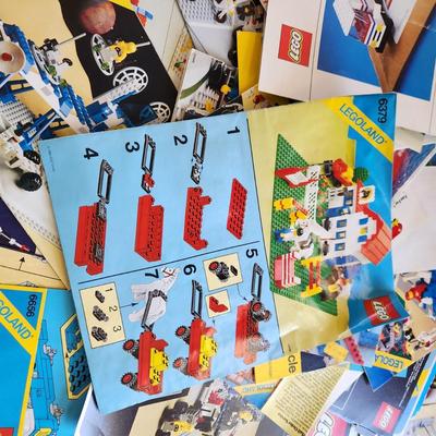 Monster Lot Tote Filled with Vintage Lego Legoland Figures Instructions ETC.