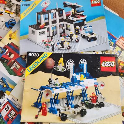 Monster Lot Tote Filled with Vintage Lego Legoland Figures Instructions ETC.