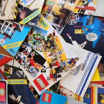 Monster Lot Tote Filled with Vintage Lego Legoland Figures Instructions ETC.