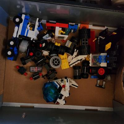 Monster Lot Tote Filled with Vintage Lego Legoland Figures Instructions ETC.
