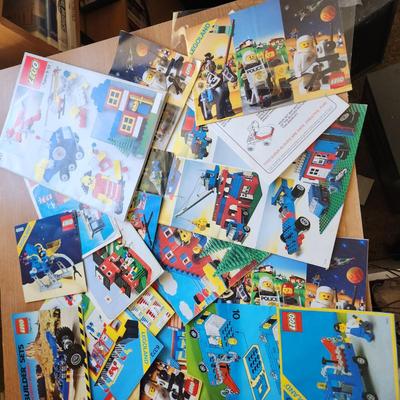 Monster Lot Tote Filled with Vintage Lego Legoland Figures Instructions ETC.