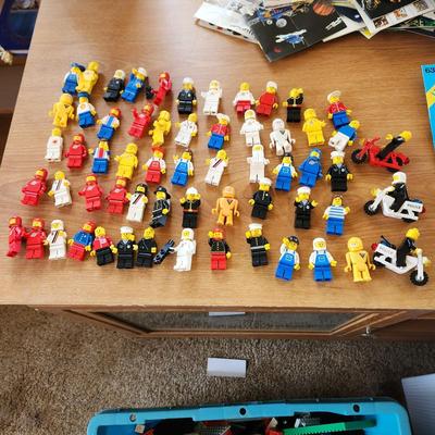 Monster Lot Tote Filled with Vintage Lego Legoland Figures Instructions ETC.