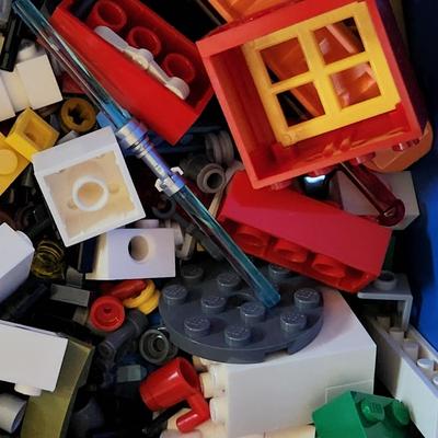 Monster Lot Tote Filled with Vintage Lego Legoland Figures Instructions ETC.