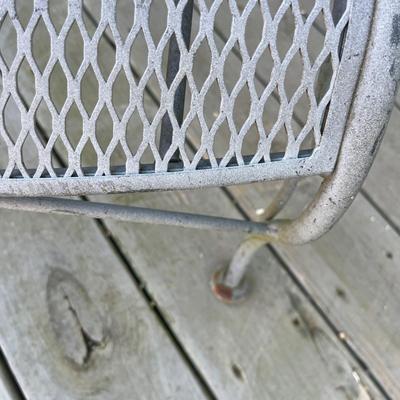 Pair Of Adjustable Wrought Iron Chaise Lounges (FP-MG)