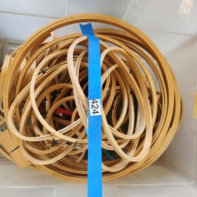 Lot of Wooden Embroidery Hoops Many sizes