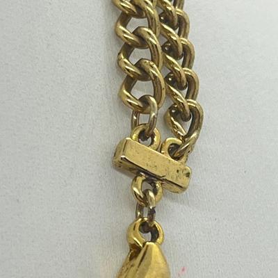 LOT 22: Two Goldtone and Amber Necklace and Earring Sets - 18"