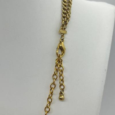 LOT 22: Two Goldtone and Amber Necklace and Earring Sets - 18"
