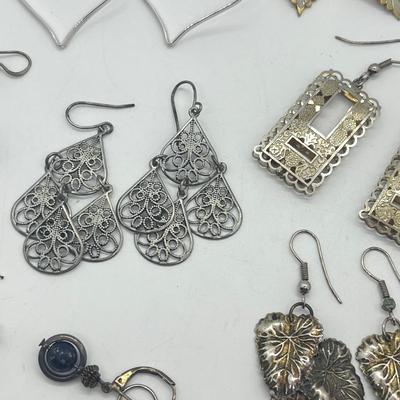 LOT 26: Collection of Goldtone and Silvertone Pierced Earrings