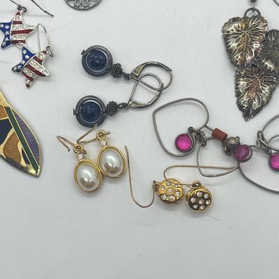 LOT 26: Collection of Goldtone and Silvertone Pierced Earrings