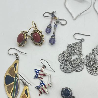 LOT 26: Collection of Goldtone and Silvertone Pierced Earrings