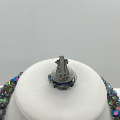 LOT 30: Five Strand 16” Aurora Borealis Necklace