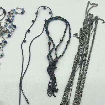LOT 32: Miscellaneous Silvertone Necklaces and Bracelets