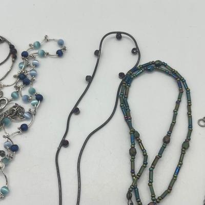 LOT 32: Miscellaneous Silvertone Necklaces and Bracelets
