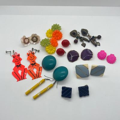 LOT 37: Various Clip on, Screwback, and Pierced Earrings