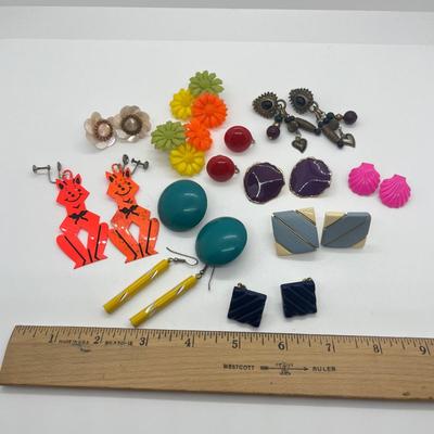 LOT 37: Various Clip on, Screwback, and Pierced Earrings