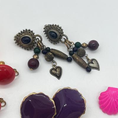 LOT 37: Various Clip on, Screwback, and Pierced Earrings