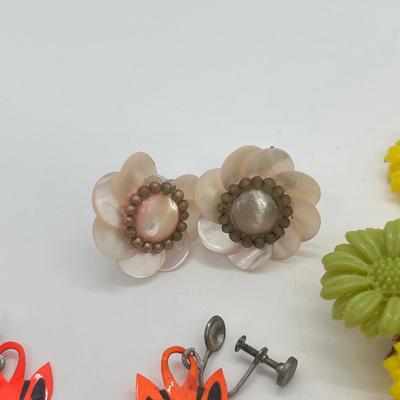 LOT 37: Various Clip on, Screwback, and Pierced Earrings