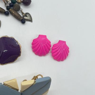 LOT 37: Various Clip on, Screwback, and Pierced Earrings