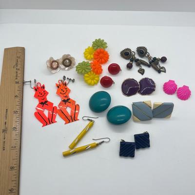 LOT 37: Various Clip on, Screwback, and Pierced Earrings