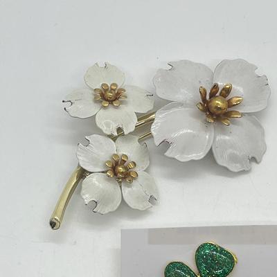 LOT 40: Brooch Collection Including Clover Pins and More!