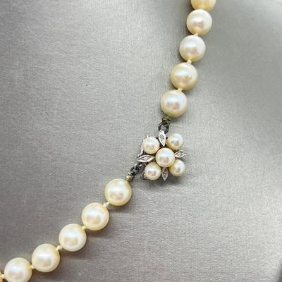 LOT 61: Vintage Pearls - One with 14K Marked Clasp