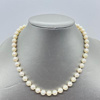 LOT 61: Vintage Pearls - One with 14K Marked Clasp
