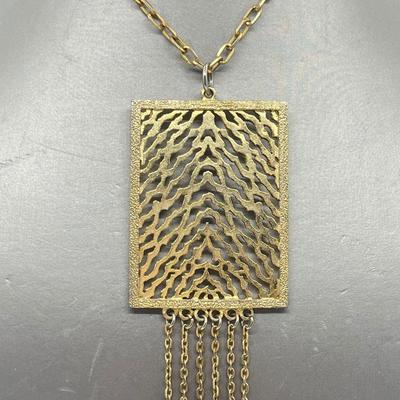 LOT 67: Amber and Goldtone Necklaces