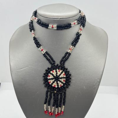 LOT 73: Unique Black Beaded Jewelry Collection