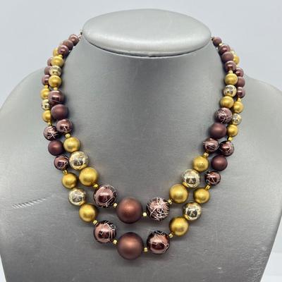 LOT 74: Earth Tone Beaded Necklace Collection