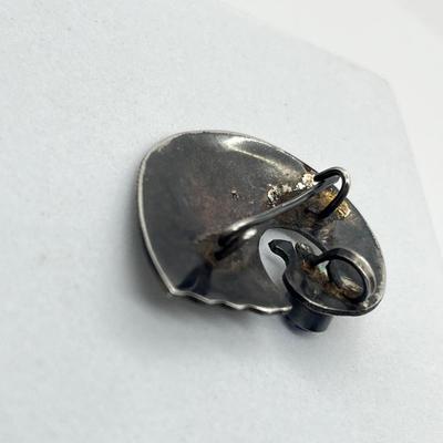 LOT 110: Ecuador Ethnic Gemstone 950 Silver Pendant Brooch - 9.2 GTW