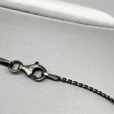 LOT 112: Necklace With Unique Double 925 Italy Pendant